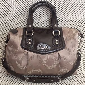 Coach Ashley Dotted Op Art Satchel Purse Handbag